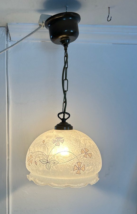 Taklampa, Ståks armatur AB, glas, hallampan, lampa, retro