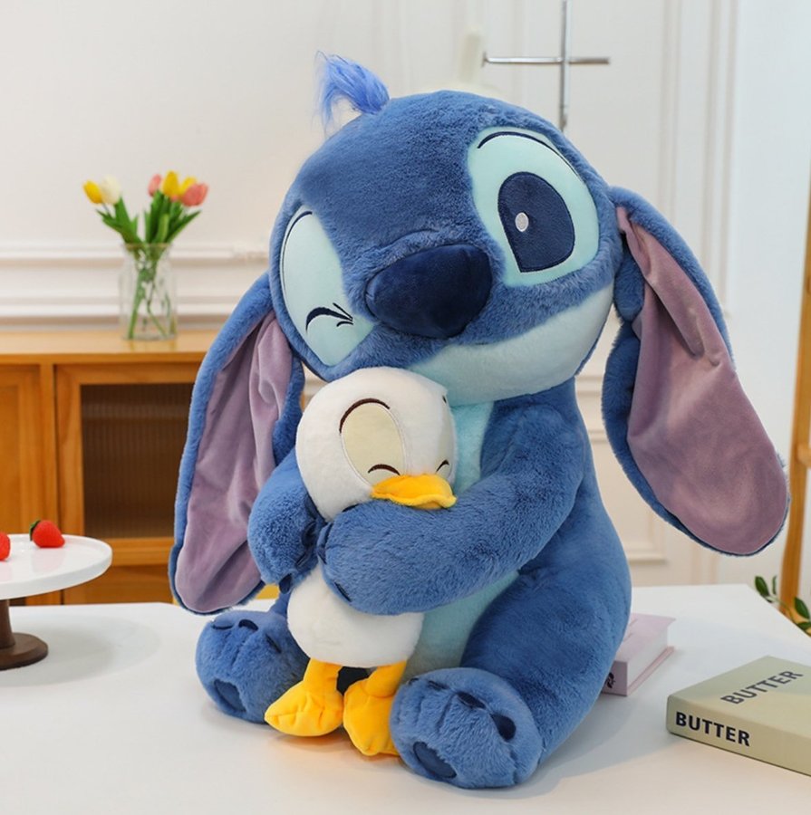 1 Pcs 30cm Stitch Plush Toy with Duckling