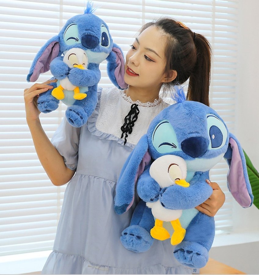 1 Pcs 30cm Stitch Plush Toy with Duckling