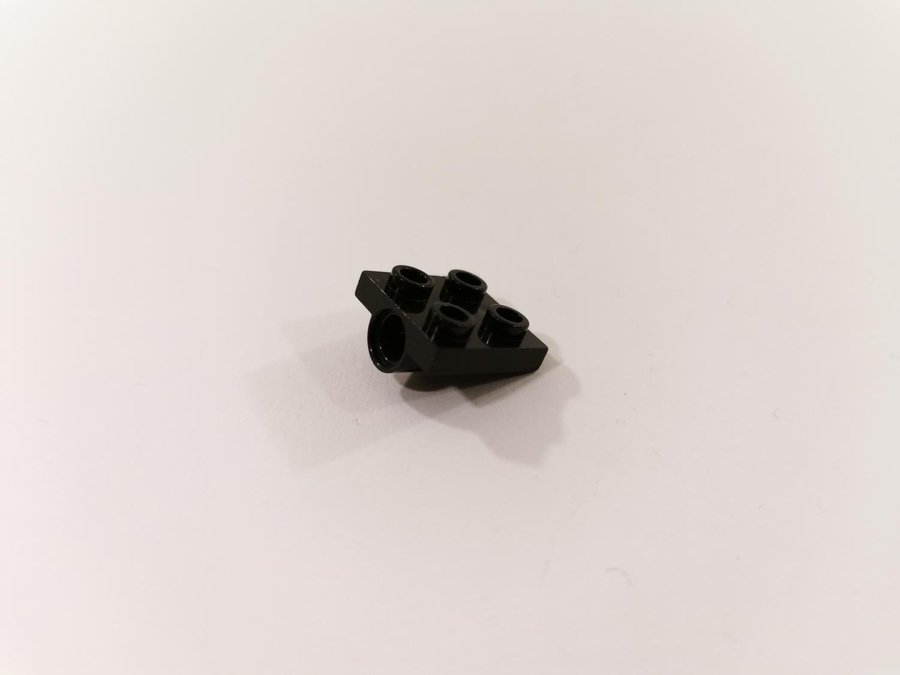 Lego - technic - 2x2 - modifierad - pin hål - part 2444 - svart