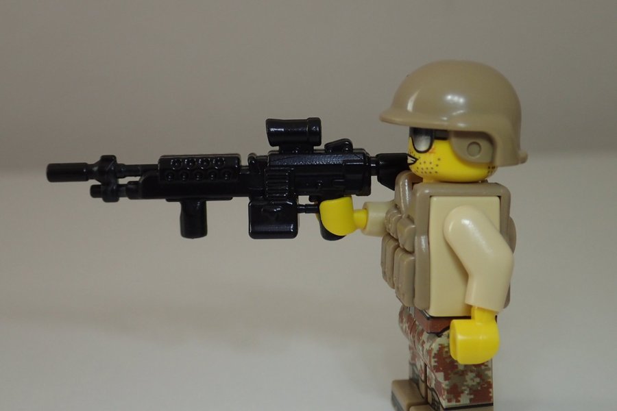 Custom LEGO minifigur - amerikansk ökensoldat