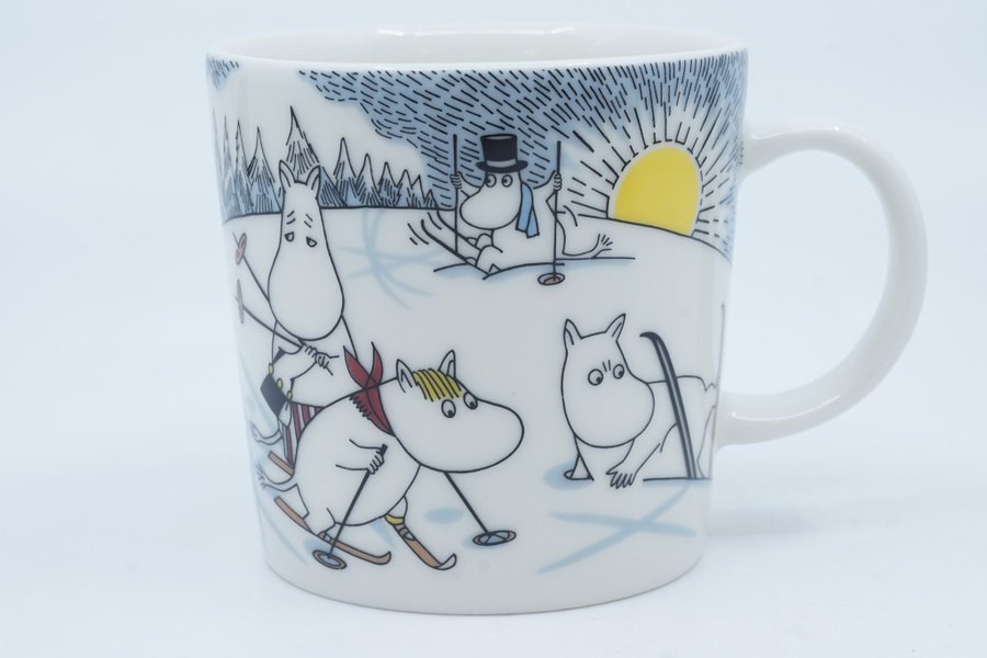 Muminmugg Skidor med herr Brisk / Moomin Mug Skiing with Mr.Brisk