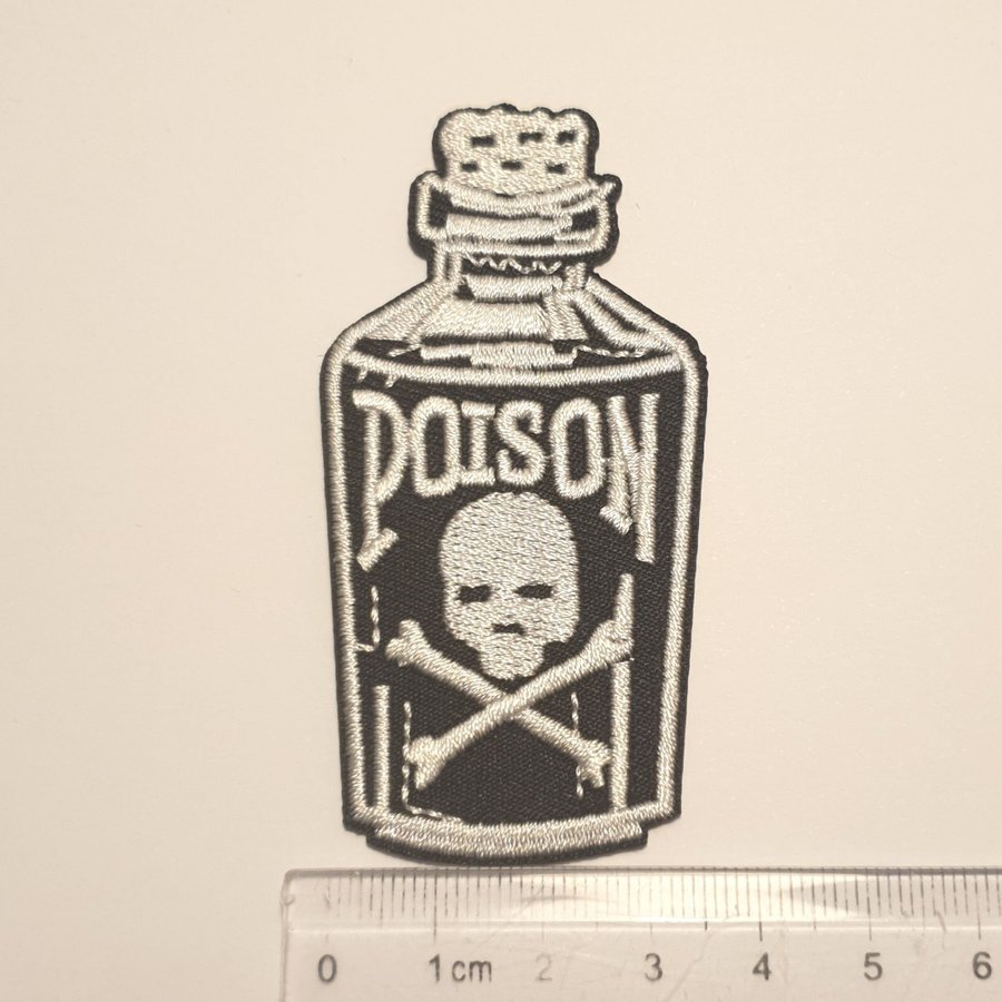 Poison | Giftflaska | Dödskalle | patch | tygmärke