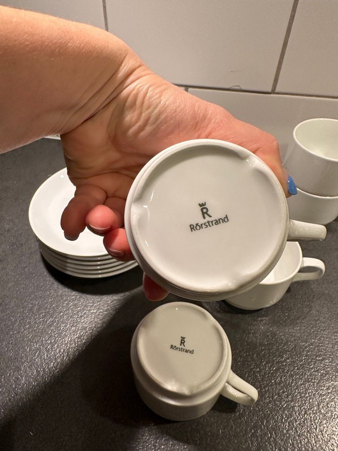 Rörstrand kaffekoppar 6st nästan ny