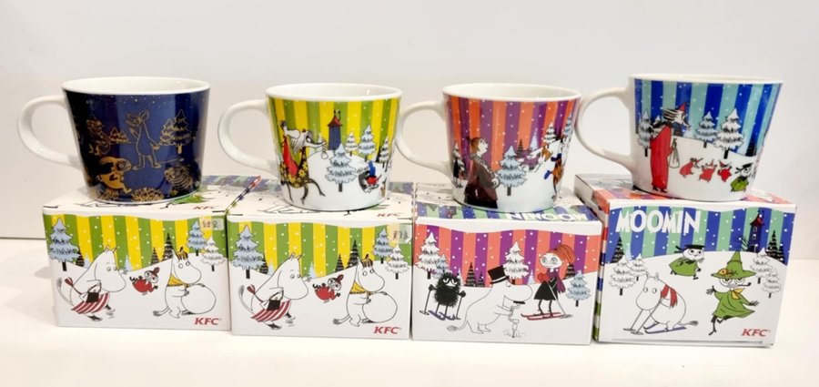 Muminmuggar - Moomin KFC vinter 2015 från Japan. Nya i kartong