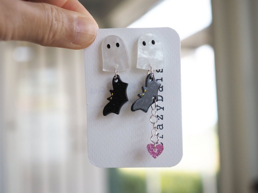 Little halloween ghost earring - Halloween earrings