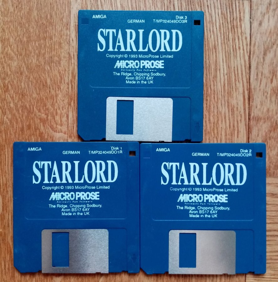 Starlord (MicroProse) - AMIGA [German] - 3 x Lös Disk