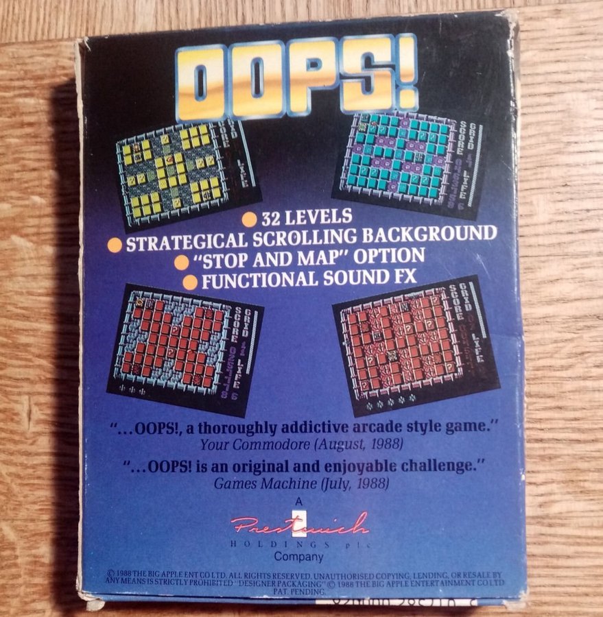 Oops! (Big Apple Entertainment) ->TESTAD<- Commodore 64 / C64 Spel