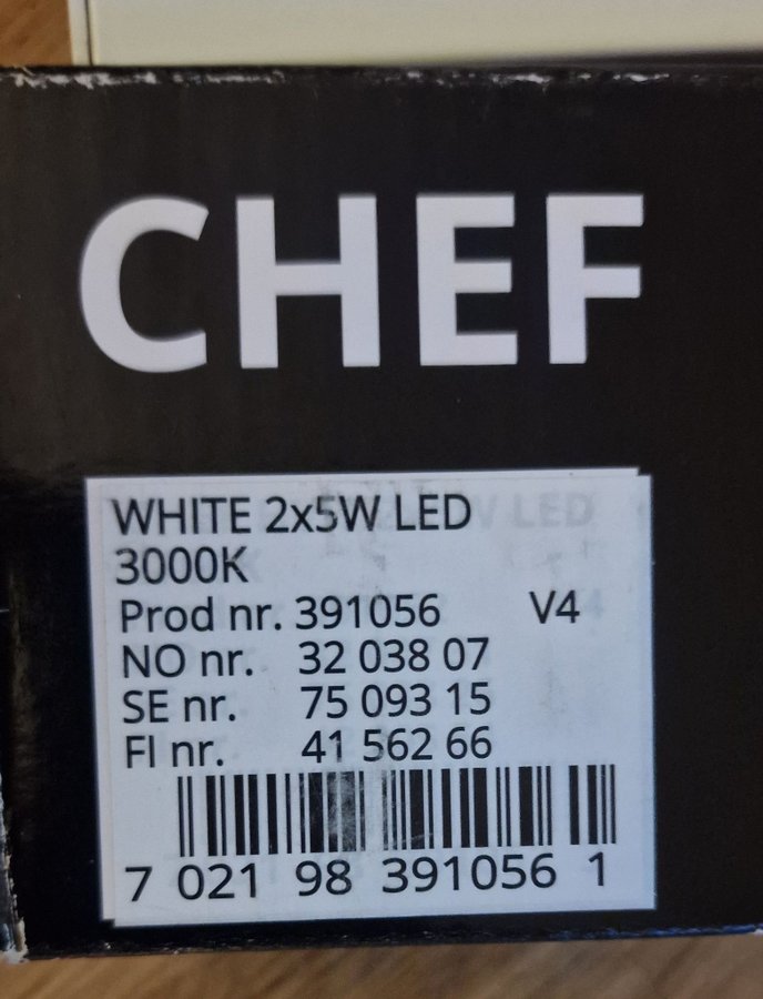 LED-armatur Chef 2x5W 3000K