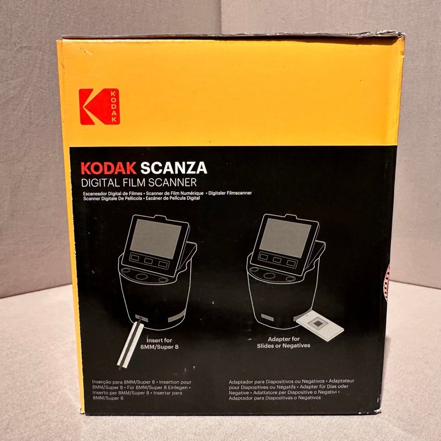 KODAK SCANZA Digital Film Scanner för Negativ och Diabilder med 3,5" LCD-skärm