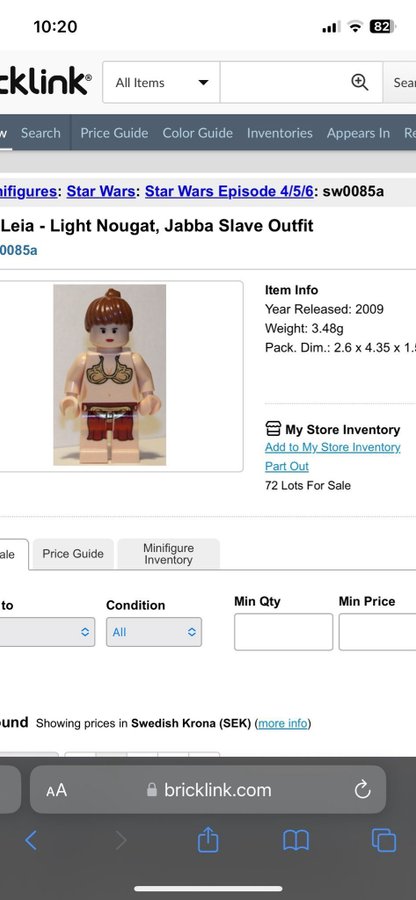 Lego Star Wars - Princess Leia (Jabba slave outfit)