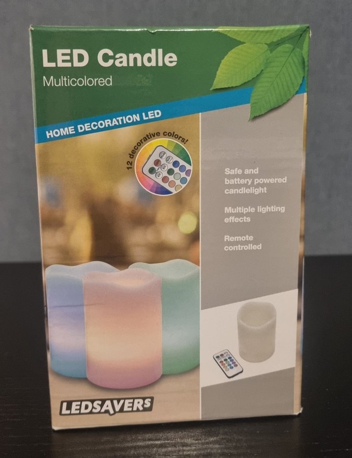 LED candle multicolored