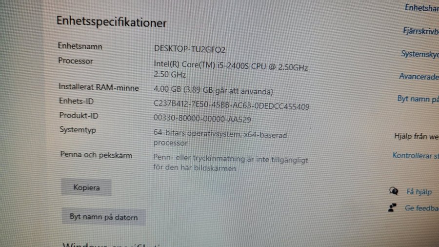 Komplett-PC HP Compaq 8200 /med skärm LA2306x | 23"/ mus och tangentbord