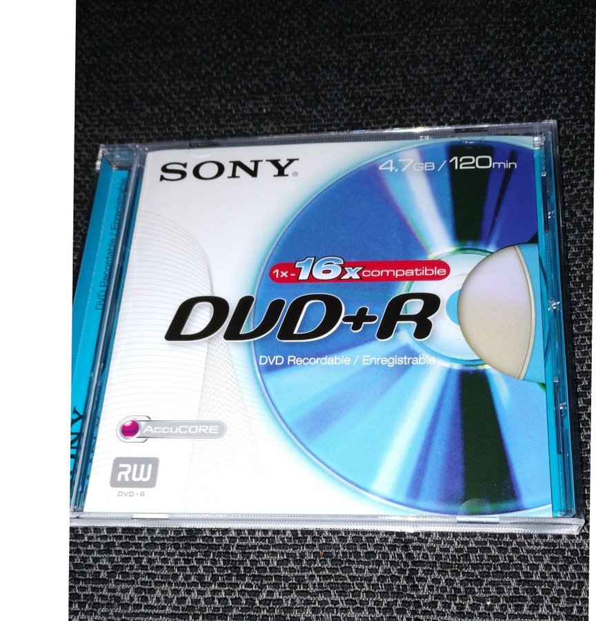 Sony DVD+R 4,7 GB 120 min x 8st +50st cd-r