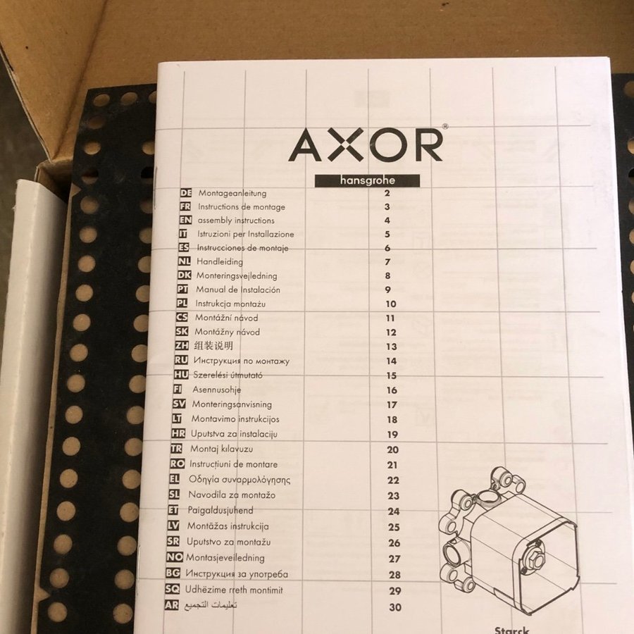 Axor för dusch system