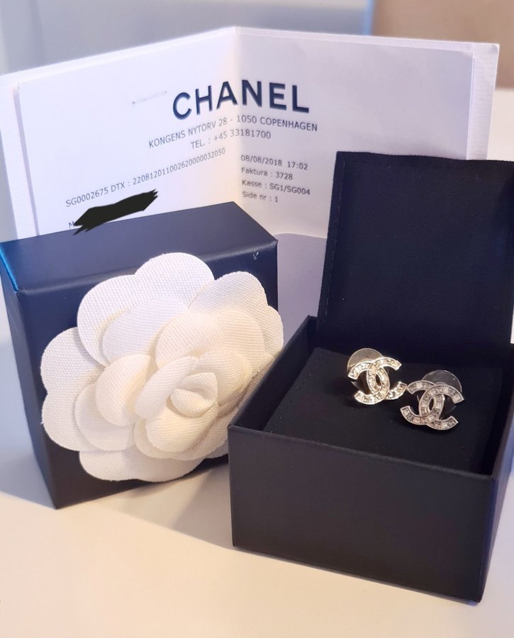 Chanel CC Earrings med kvitto