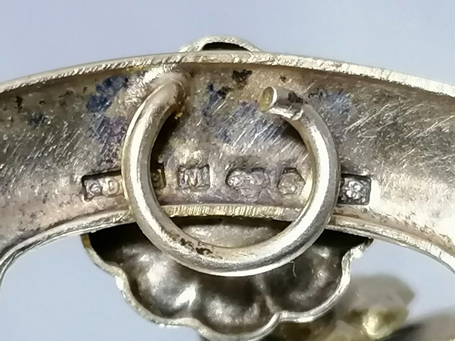 FIN BROSCH, förgylld silver, 1950