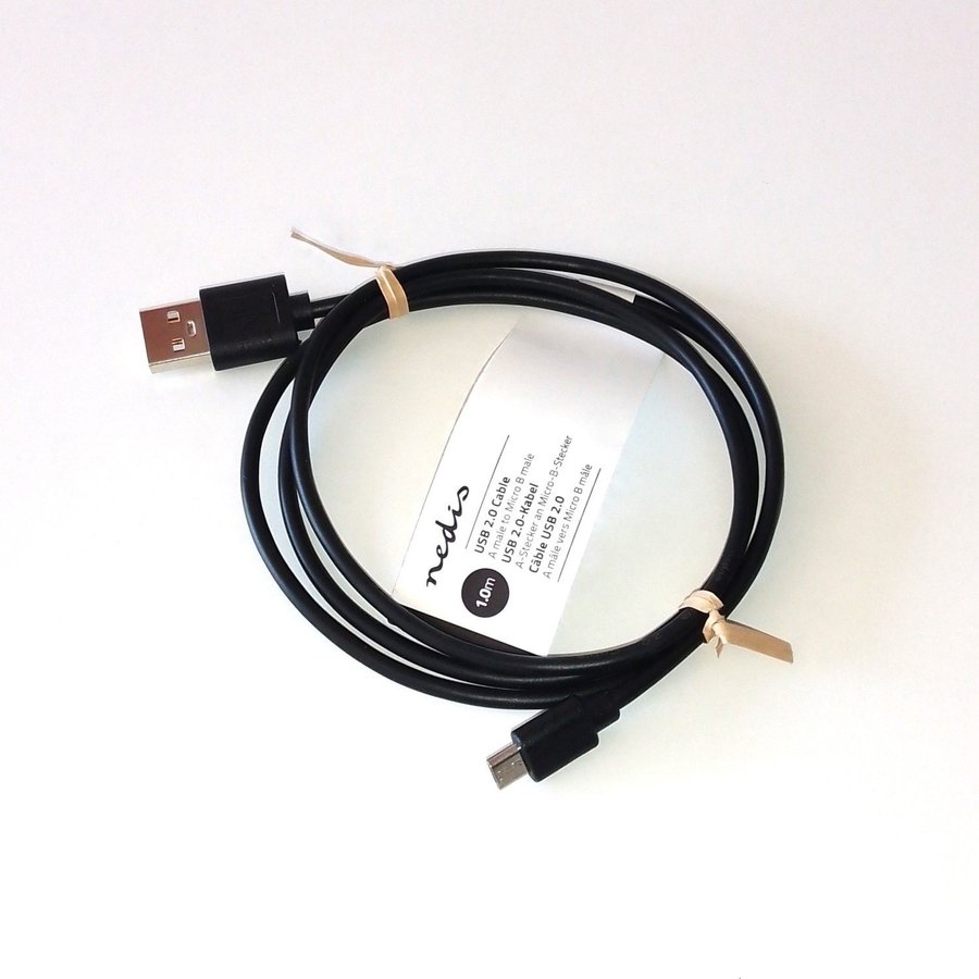 Ny USB micro B hane - A hane kabel. T.ex. laddkabel eller adapter till mobil mm.