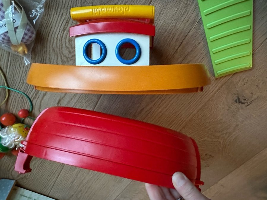 Leksakspaket, Playmobil, träleksak, dragleksak, Fisher price, Elsa Beskow, bad