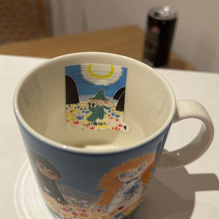 Moomin mugg vänskap muminmugg med etikett