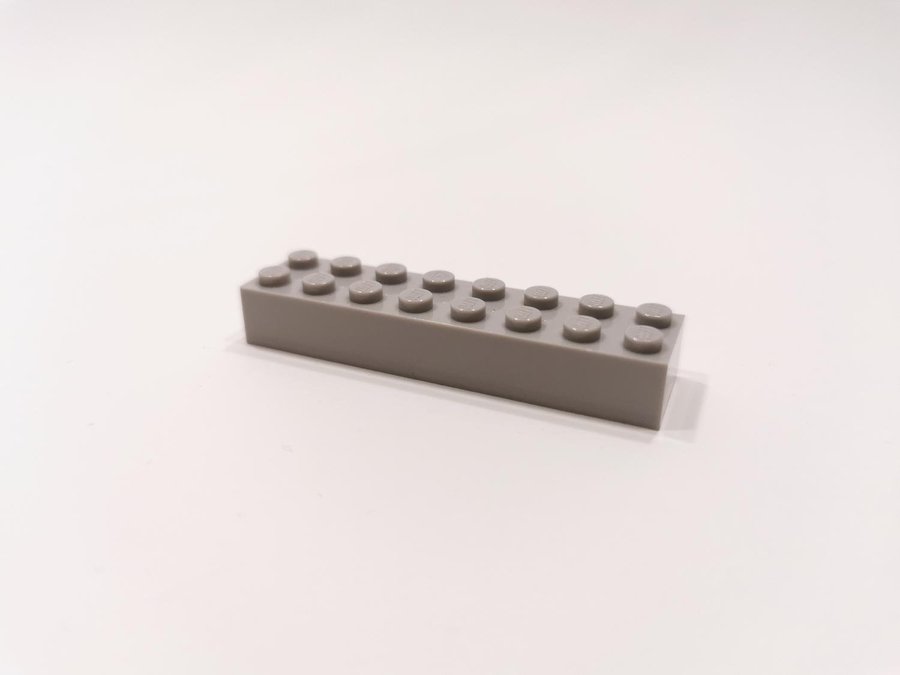 Lego - brick - bas - hög - 2x8 - part 3007 - ljusgrå (bluish)