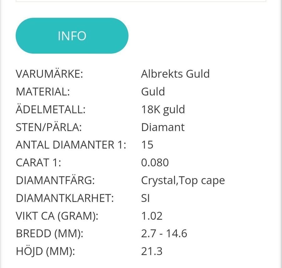 Diamanthänge i 18k guld