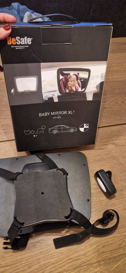 BeSafe Baby mirror XL2 - bil spegel med belysning, barnsäkerhet bil