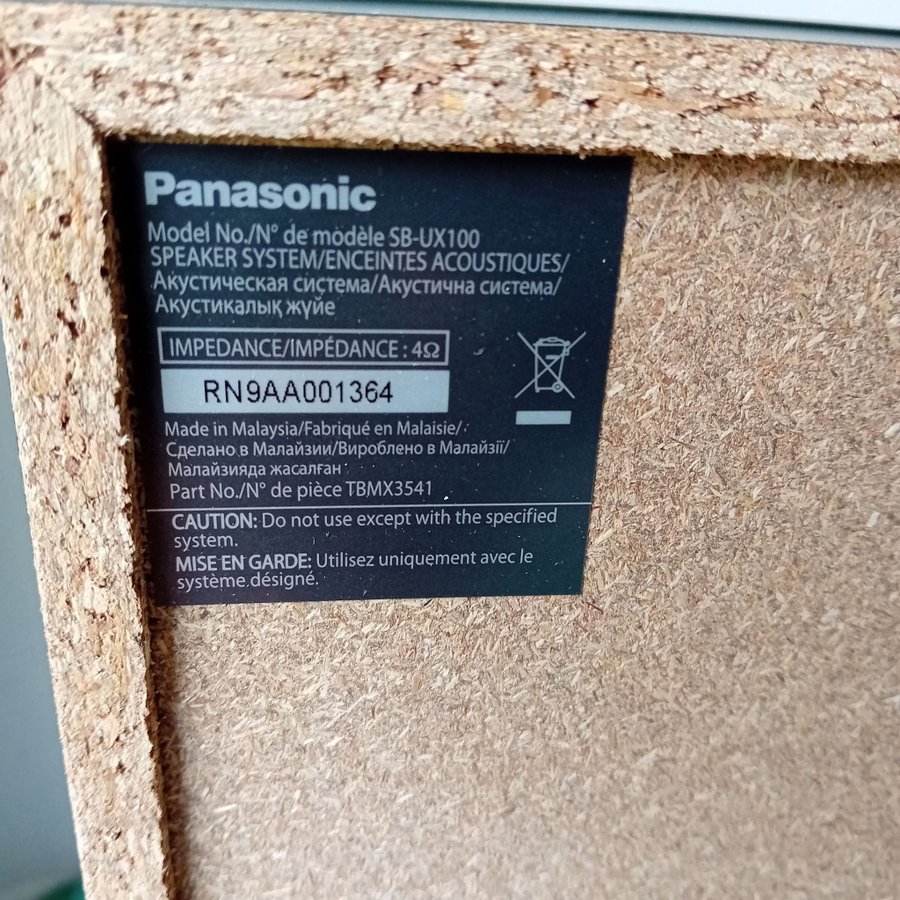 Panasonic SB-UX100 Högtalare