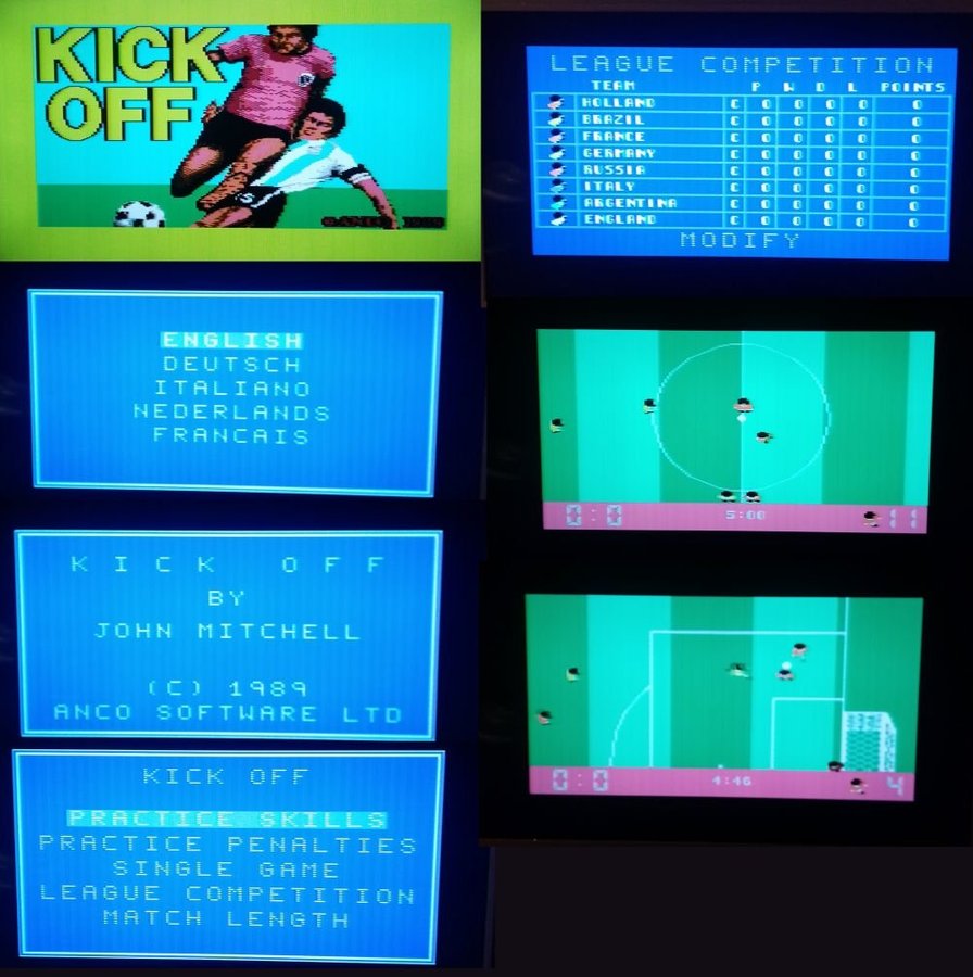 Kick Off (Anco Software) ->TESTAD<- Commodore 64 / C64 Spel