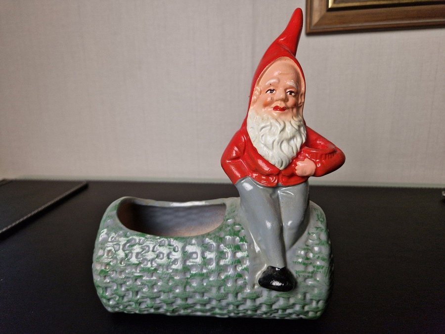 Tomte kruka , Gräfenruda, Tysk, 50-60 tal JUL ADVENT RETRO VINTAGE