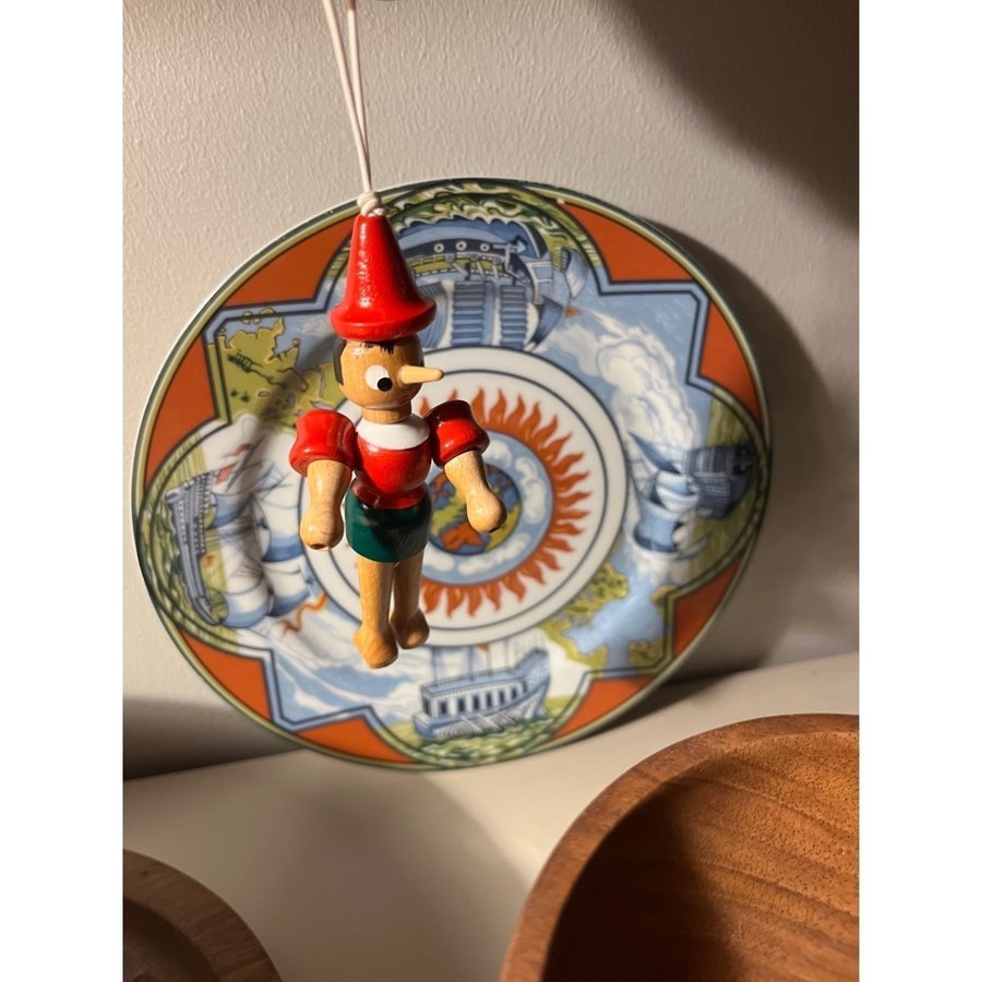 FIGUR GICO Pinocchio Italy trä 1950/60-tal Retro