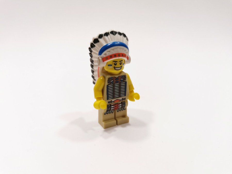 Lego - minifigur - indian - hövding - ljus biege (tan)