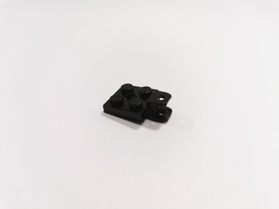 Lego - plate - koppling - hona - 2x2 - part 63082 - svart