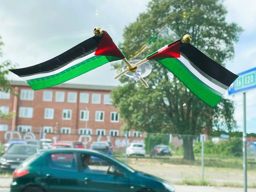 Palestinsk flagga till bilen Palestina