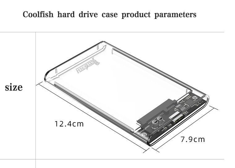 CoolFish USB 3.1/Typ C 2,5 tum SATA SSD Extern hård