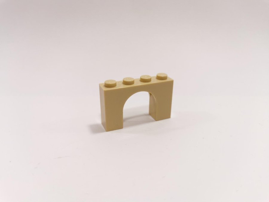 Lego - arch - båge - valv - 1x4x2 - part 6182 - ljusbiege (tan)