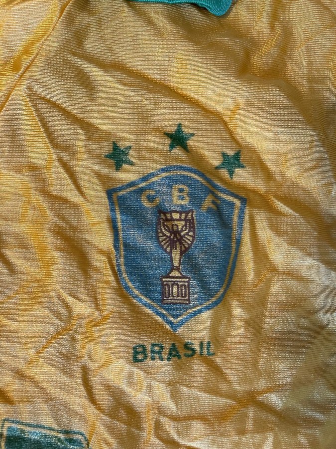 Brasilien 1990, gul Replica fotbollströja, barnstorlek 160