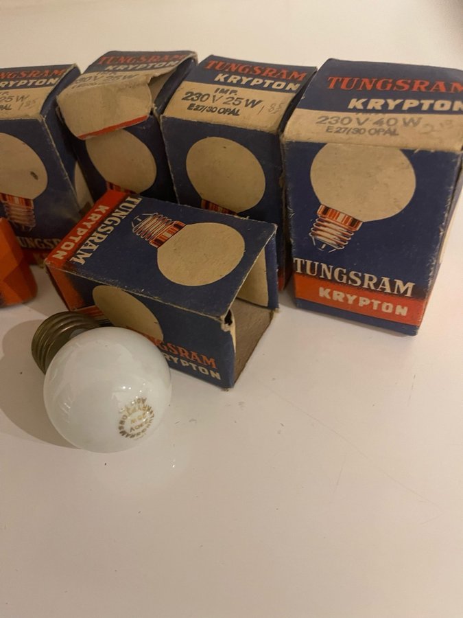 Tungsram Krypton glödlampor 7 st nos