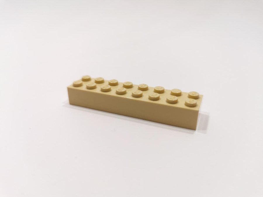 Lego - brick - bas - hög - 2x8 - part 3007 - ljusbiege (tan)