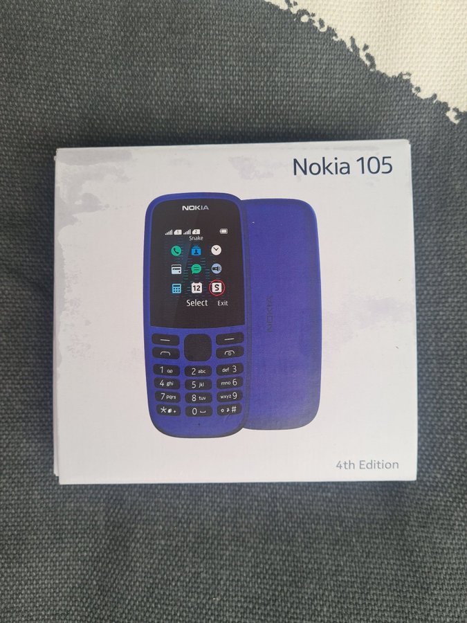 Nokia 105 Dual SIM helt ny Olåst oanvänd svart