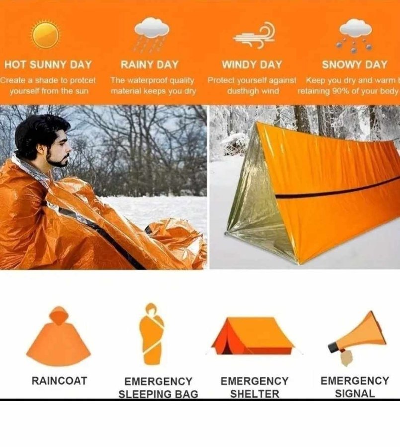 Emergency bivvy nöd sovsäck (NY )