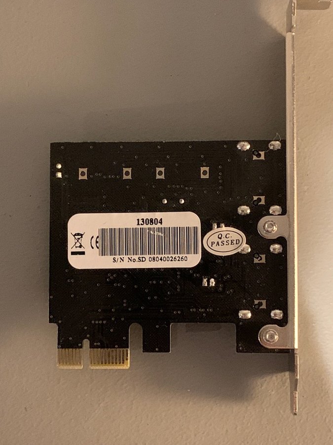 PCI-E kort med 2 st externa SATA-uttag