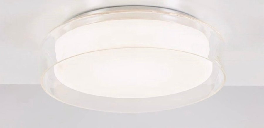 Takplafond (Led) Opalglas/Clear 35cm - IP44