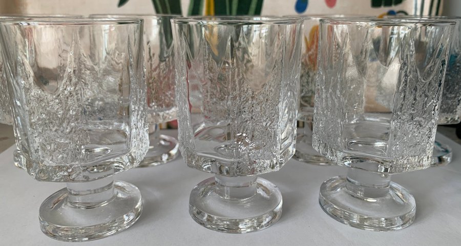 8st Kalinka likör snaps glögg glas av Sarpaneva Vintage Iiittala Made in Finland