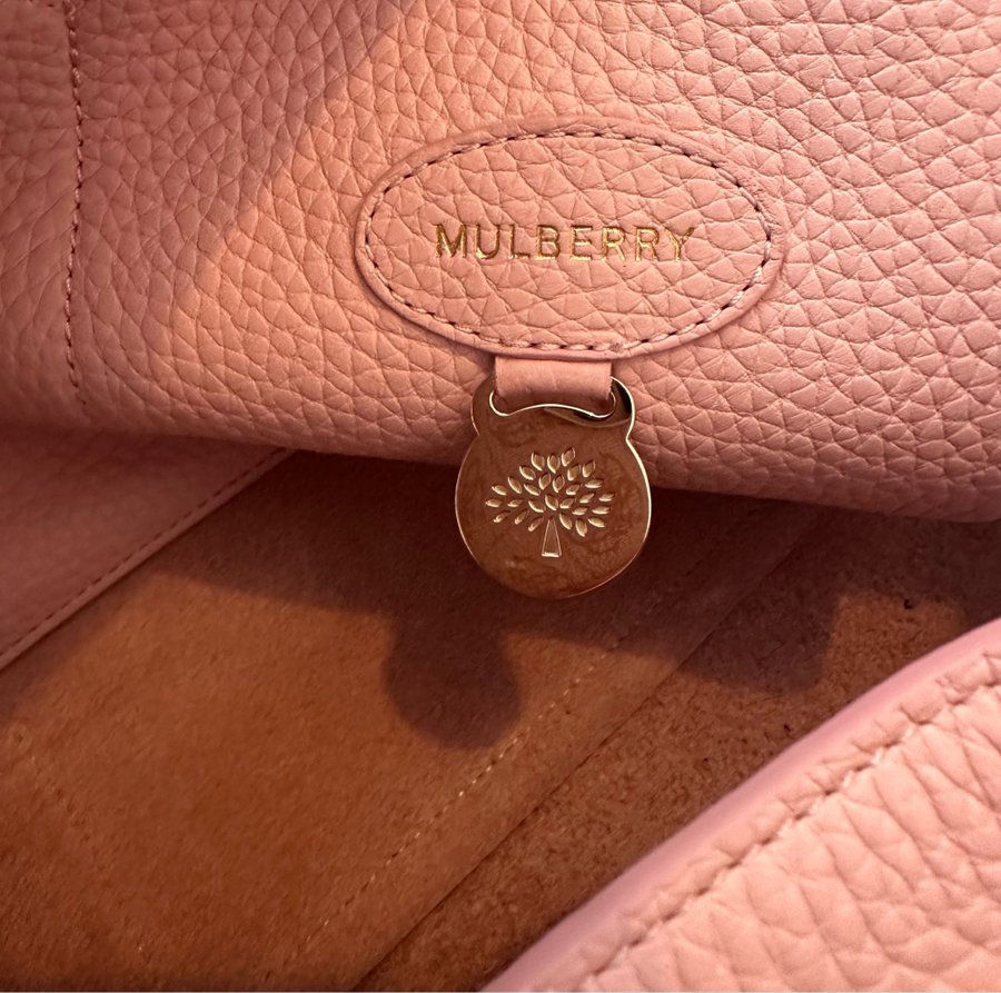 MULBERRY Bayswater Powder rose Made in England Fint skick Fri frakt