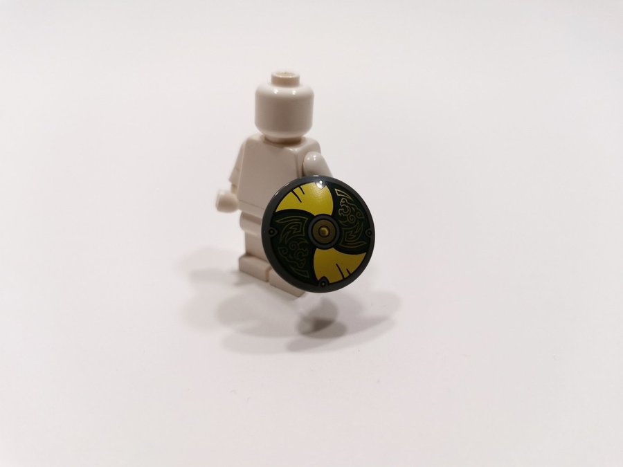 Lego - tillbehör - viking - sköld - part 75902pb29 - gul/grön