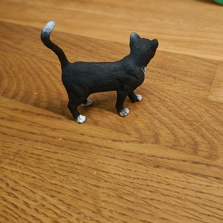 Svartvit katt Schleich