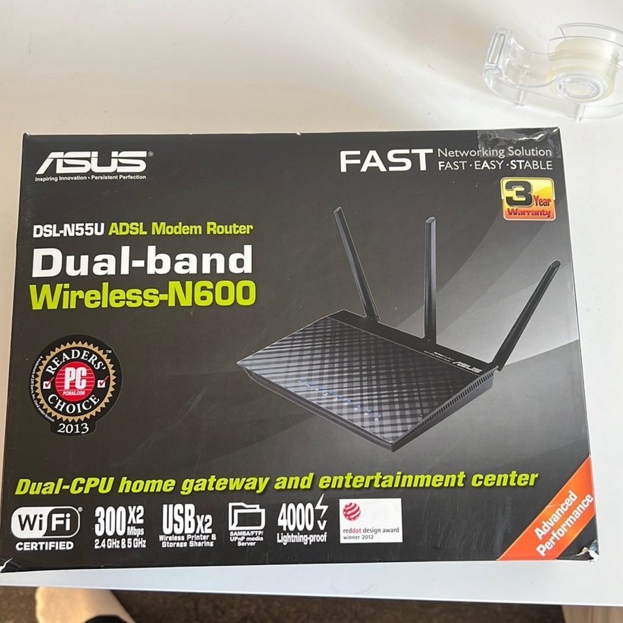 ASUS DSL-N55U ADSL Modem Router Dual-band Wireless-N600