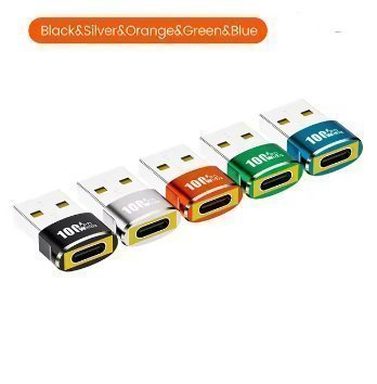 5 stycken OTG USB Typ-C-adapter USB-hane till typ C-hona