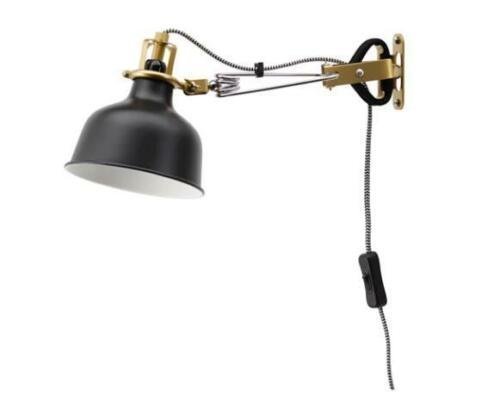 Ikea vägglampa Ranarp dekorativ svart guld slutsåld på Ikea